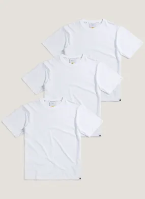 3 Pack Oversized T Shirts | Organic Cotton | White