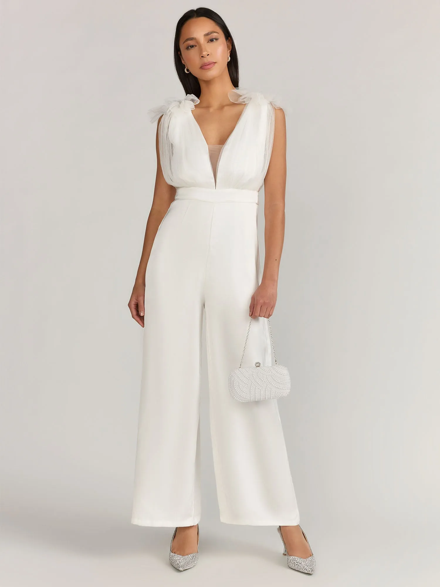 Aakaa Ruffled Tulle Bodice Jumpsuit - Brands We Love