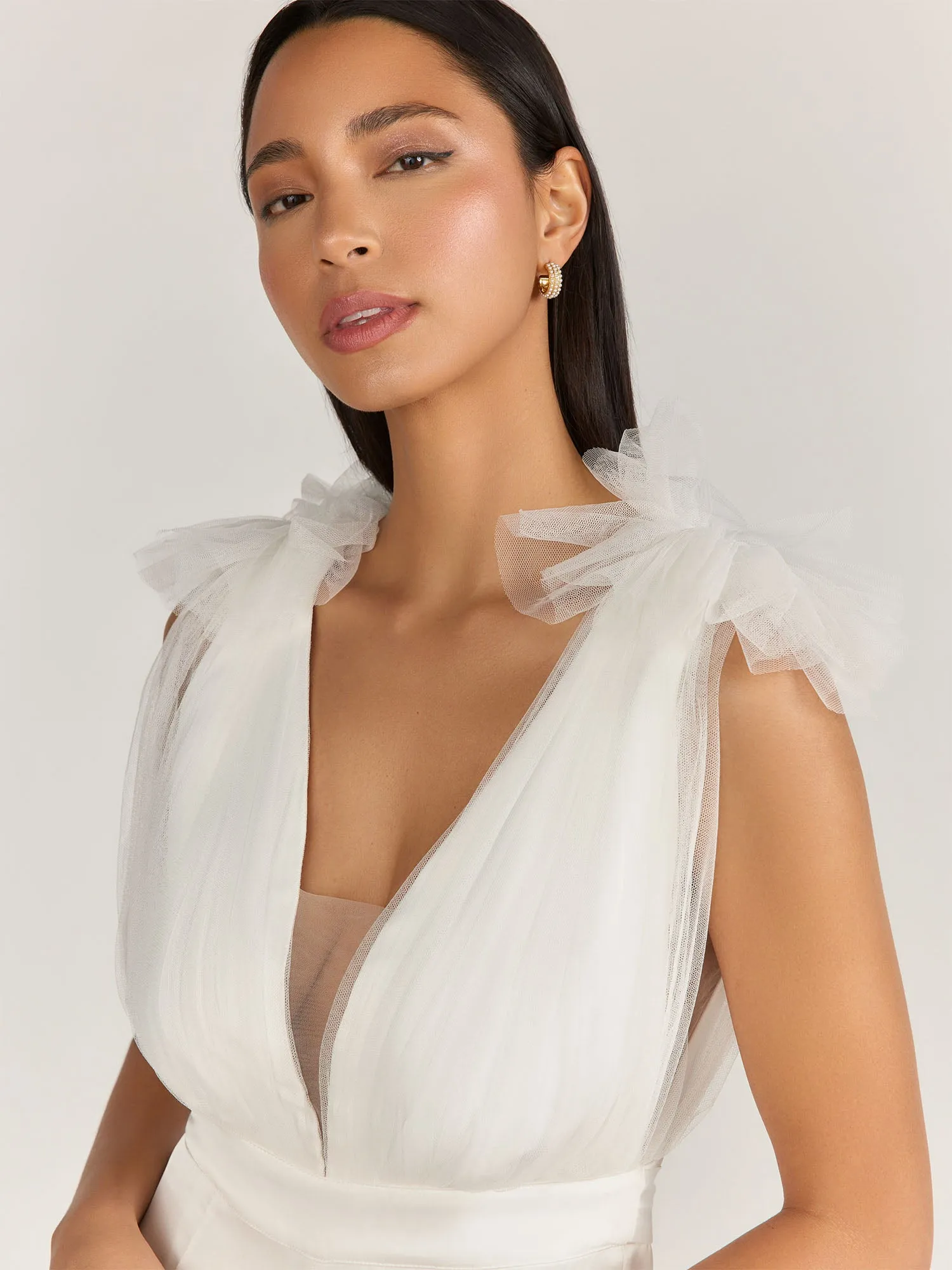 Aakaa Ruffled Tulle Bodice Jumpsuit - Brands We Love
