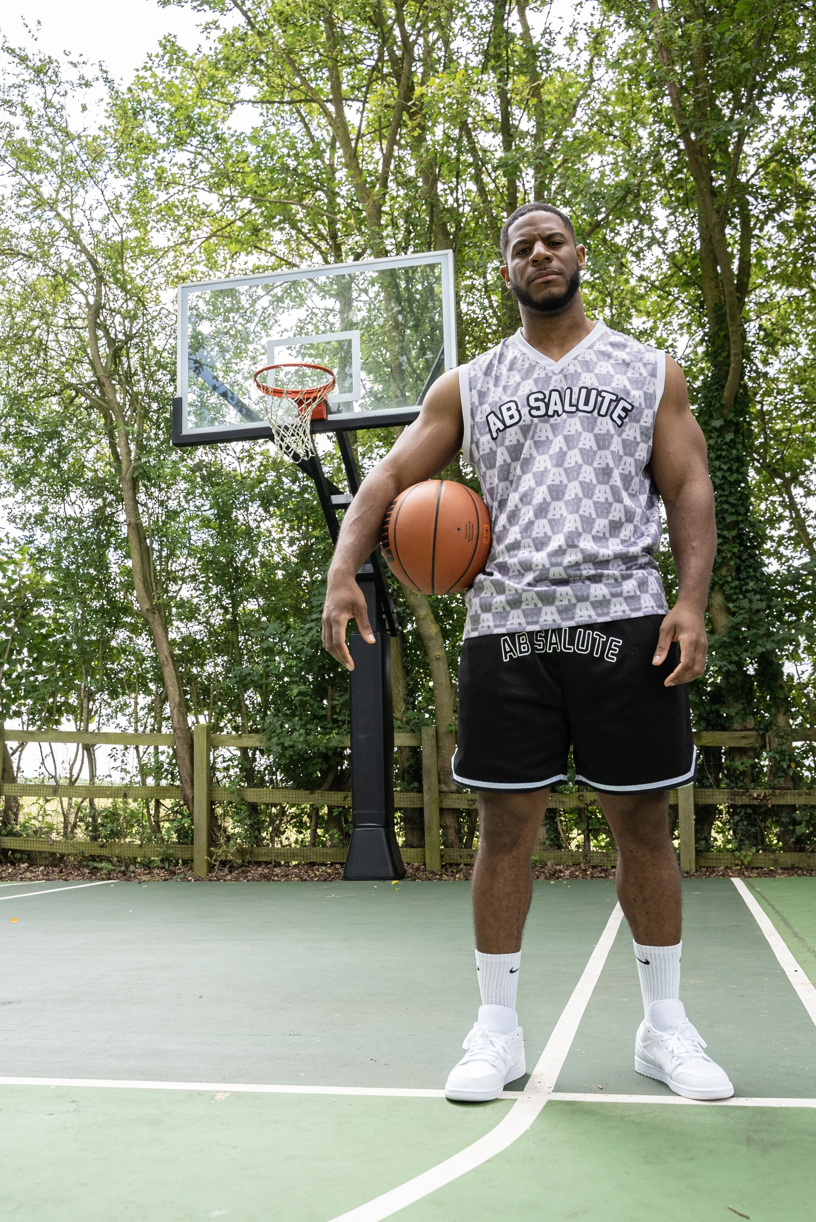 AB Basketball Vest - Grey/White