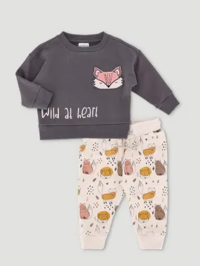 Baby Boys Cartoon Fox Fleece Set