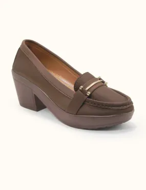 Brown | Wedge Heel Pumps for Women