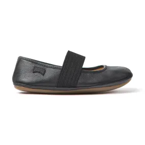 Camper For Kids Black Leather Ballerinas