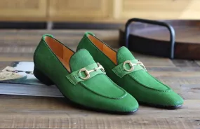 Carrucci by Maurice Pony Hair Loafer Green