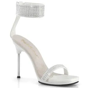 CHIC-40 Fabulicious 4 1/2" Chic White Faux Leather Sexy Shoes (High Heels)