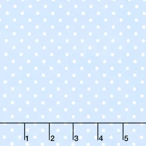 Cozy Cotton Flannels - Dots Cornflower Yardage