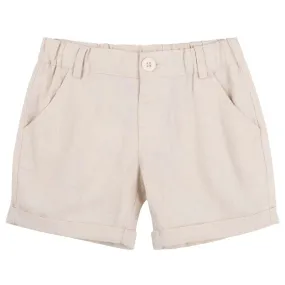 Designer Kidz Finley Linen Shorts - Sand