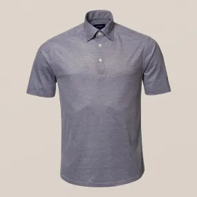 Eton Classic Fit Pique Polo Shirt Navy Blue