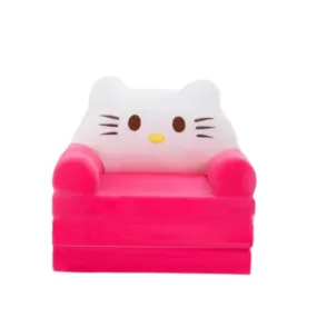 Foldable Plush and Soft Kids Sofa, Removable and Washable Lazy Sleeping Sofa chair for Kids, Kitty