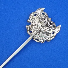 Handmade Miao Ethnic Tribal Hair Stick 6.75"