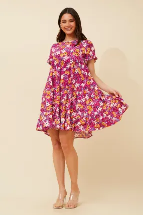 KELLY FLORAL SHORT DRESS