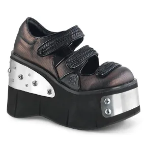 KERA-13 DemoniaCult Black/Pewter Sexy Women's Heels & Platform Shoes (Alternative Footwear)