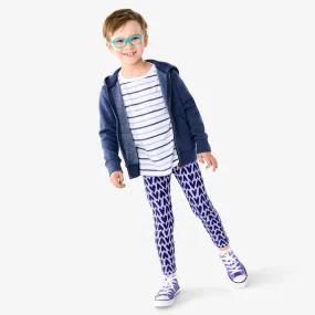 Kids french terry cozy legging in cutout heart