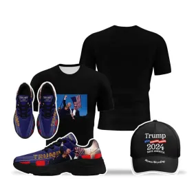 Luxury Gifts,Personalized Special Combo, Custom Trump Sneakers, T-Shirt and Hat, MAGA Combo Offer