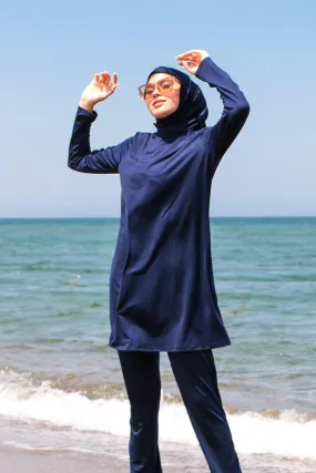 Lycra Navy Burkini Modest Swimwear 1969