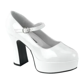 MARYJANE-50 Funtasma White Patent Fancy Dress Women's Shoes (Fantasy Footwear)