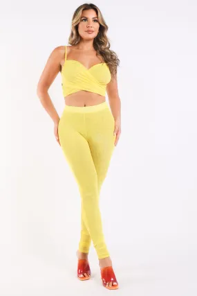 Mesh Contrast Top & Leggings