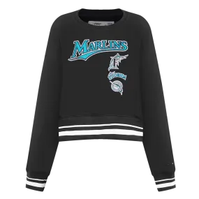 MLB FLORIDA MARLINS RETRO CLASSIC WOMEN'S CREWNECK (BLACK)