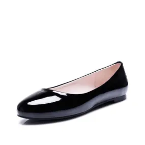 Patent Leather Women Flat Shoes 7216