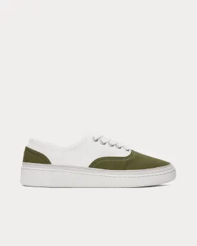 Plain Simple Canvas Khaki / White Low Top Sneakers