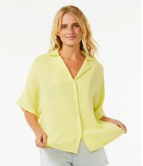 PREMIUM SURF SHORT SLEEVE SHIRT - BRIGHT YELLOW