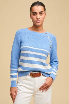 Rhia Jumper | Stripe Cornflower/Ivory