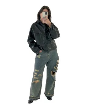 RIPPED BIKE JEANS