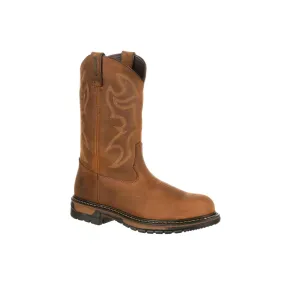 Rocky Original Ride Branson Men's Steel Toe Waterproof Western Boots Fq0002809 In Brown