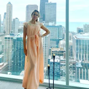 Silk Bridal Nightgown Peach - 20s