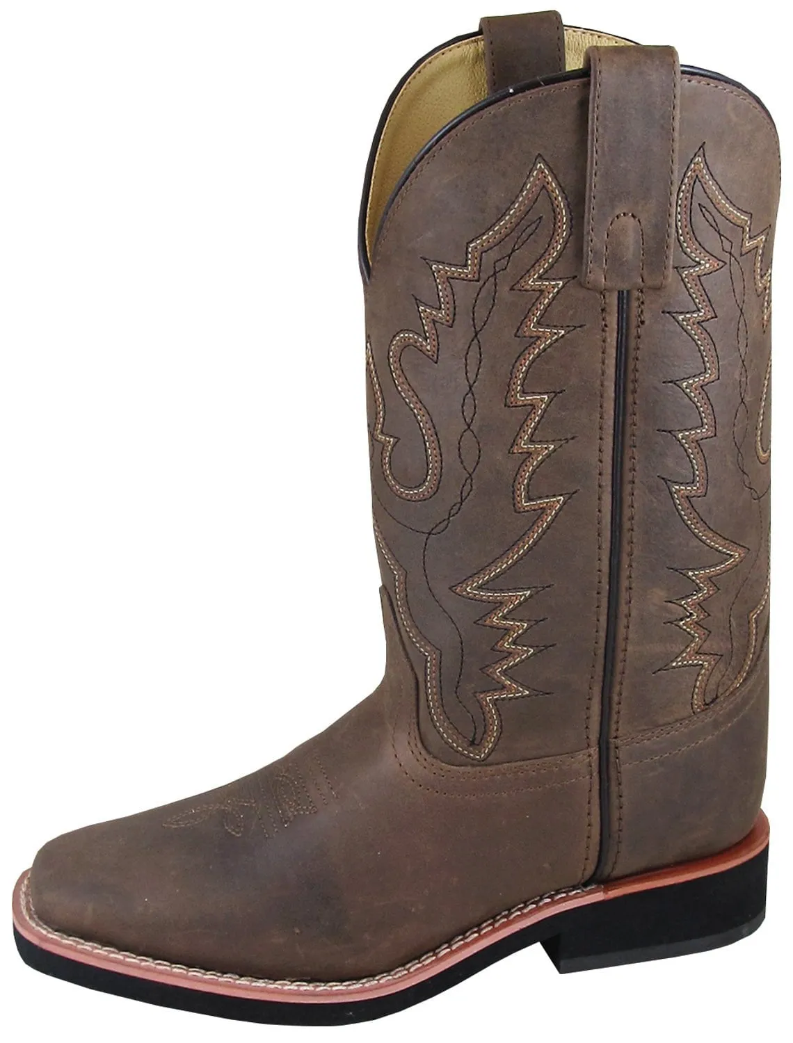 Smoky Mountain Boots Womens Pueblo Dark Crazy Horse Leather Square Toe 8 M