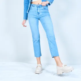 Straight-leg cropped denim wholesale