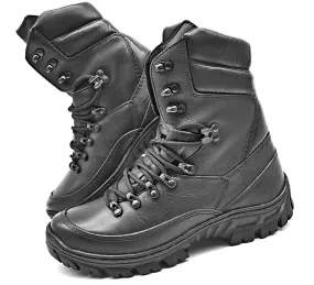 Tactical Boots Black Military Genuine Leather Motorcycle Combat