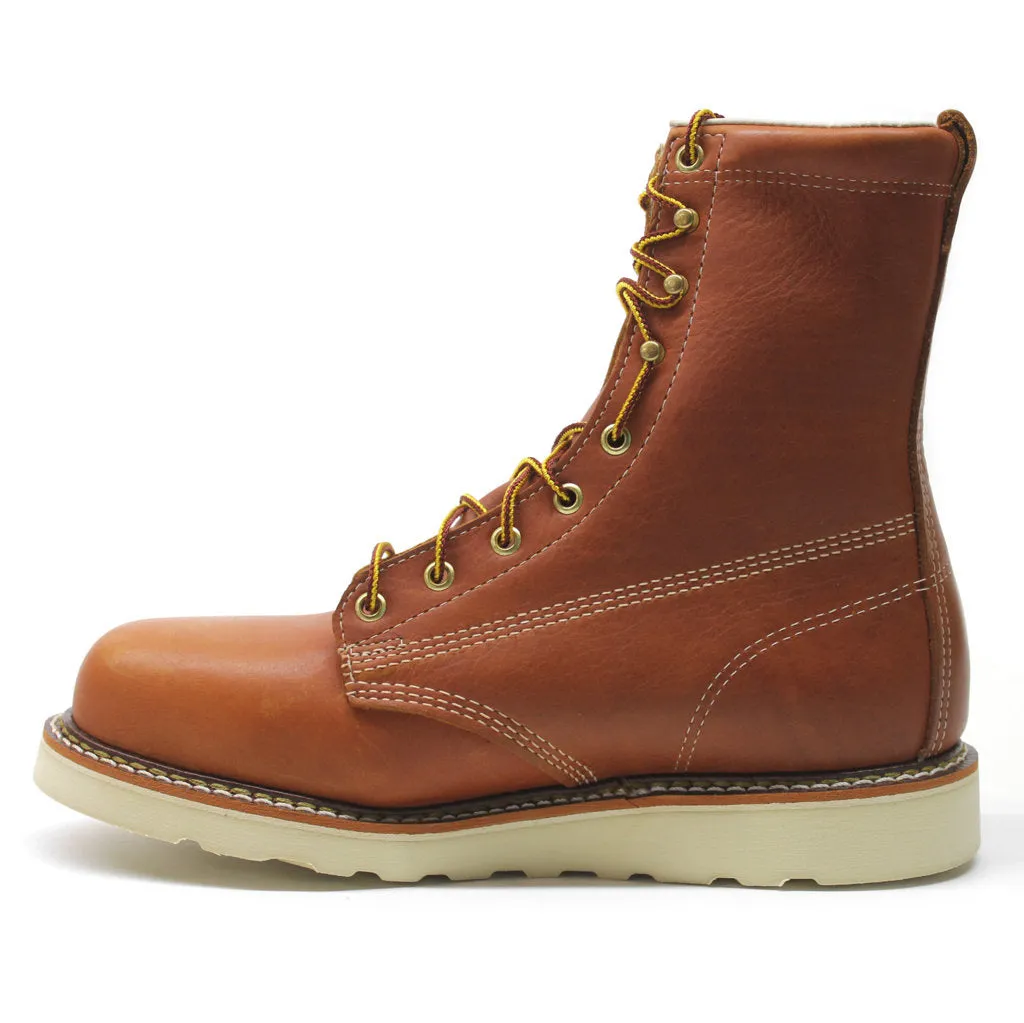Thorogood 8 Inch Plain Toe Safety Toe Leather Men's Work Boots