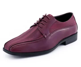 Viotti 179 Burgundy Men’s Patent Leather Derby Shoes