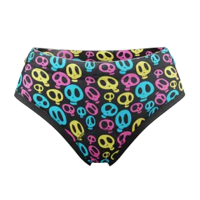 Women's Skulls Gel Padded Cycling Underwear-Briefs