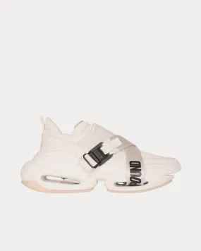 x Dogpound B-Bold Leather & Knit White Low Top Sneakers